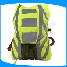 yellow color high visibility waterproof reflective safety backpack for outdoors